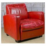 A Red Leather Club Chair