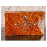 Thuya Wood Trinket Jewelry Box with Inlay