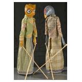 2 Indonesian Wajang Golek Puppets