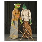 2 Indonesian Wajang Golek Puppets