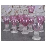 12 Czech Art Glass Wines