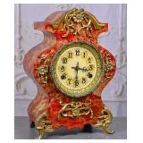 A New Haven Marblized Iron Bracket Clock