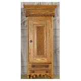 A Victorian Carved Oak Hanging Cabinet