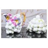 Figural German Porcelain Cream & Sugar