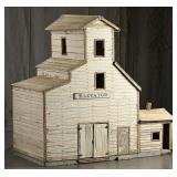 A Large Folk Art Grain Elevator Model