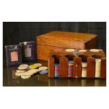 A Boxed Set Of Clay Poker Chips