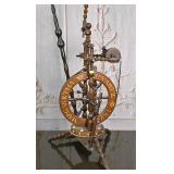 A Fine Continental Castle Spinning Wheel