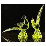 A Pair Of Seguso Murano Pheasants