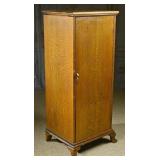 A Victorian Oak Music Cabinet