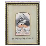 A Framed Stevengraph of King Edward VII