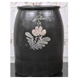 19th Century 2 Gal Decorated Crock