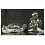 2 Eskimo Carved Figures