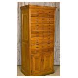 A Very Fine Victorian Oak Filing Cabinet
