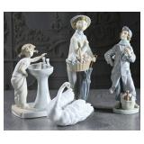 4 Lladro Porcelain Figuers