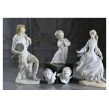 5 Lladro Porcelain Figures