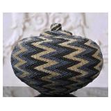 A Micro Beaded Grass Coil Basket