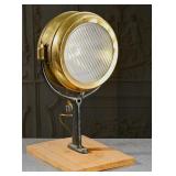 An Antique Brass Nautical Spotlight