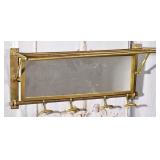 A Vintage Railroad Car Mirrored Coat Rack