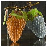 A pair of Czech art-glass lamps