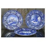 3 English Staffordshire Plate