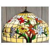 A Leaded Glass Hanging Lamp
