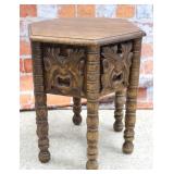 Carved Woo Octagon Table