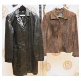 2 Vintage Leather Coats