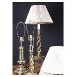 3 Brass Table Lamps