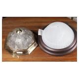 Pair Ceiling Mount Lamps