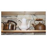 3 Tea Pots & Kettles