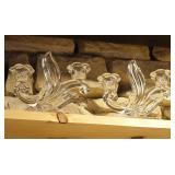 Pr Crystal Centerpiece Candle Holders