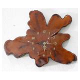 Wood Slab Wall Clock