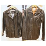 2 Vintage Leather Coats