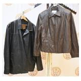 2 Vintage Leather Coats