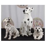 3 Dalmatian Statues