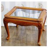 Wood/Glass End Table