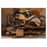 Tote Of Assorted Tools & Work Stand