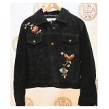 Vintage Embroidered Suede Jacket
