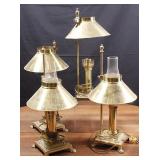 4 Brass Table Lamps