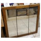 3 Section Oak Bath Cabinet