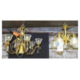 2 Brass Ceiling Lamps
