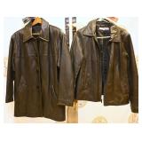 2 Vintage Leather Coats