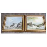 Pair Original Artist Paintings