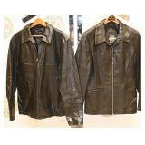 2 Vintage Leather Coats