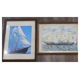 Pair Of Nautical Prints