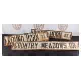 3 Vintage Street Signs