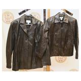2 Vintage Leather Coats