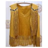 A Vintage Girls Leather Vest