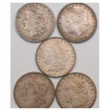 5 U.S. Silver Morgan Dollars