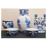 5 Pc Blue/White Porcelain